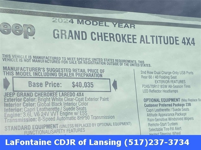 2024 Jeep Grand Cherokee GRAND CHEROKEE ALTITUDE 4X4
